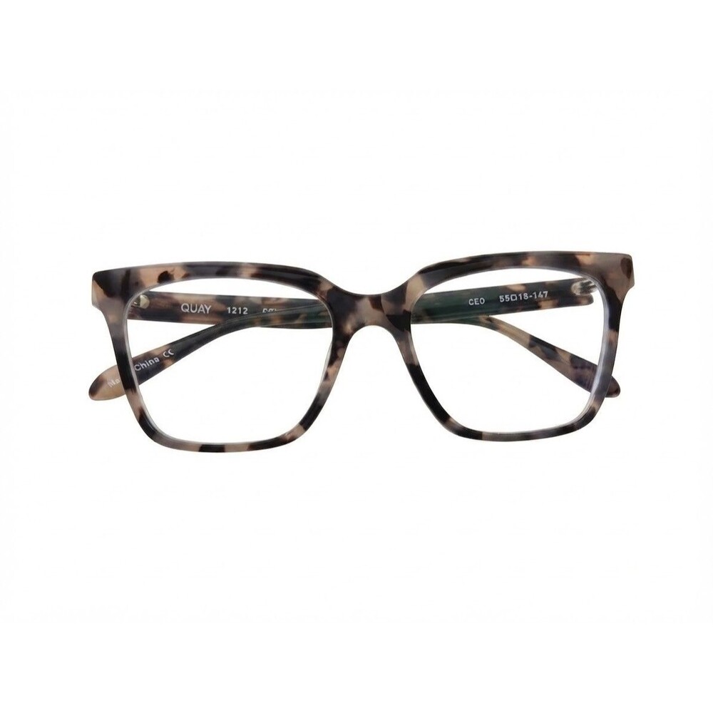 Quay Australia CEO Tortoise Shell Square Eyeglass Frames 55-18-147 Model 1212